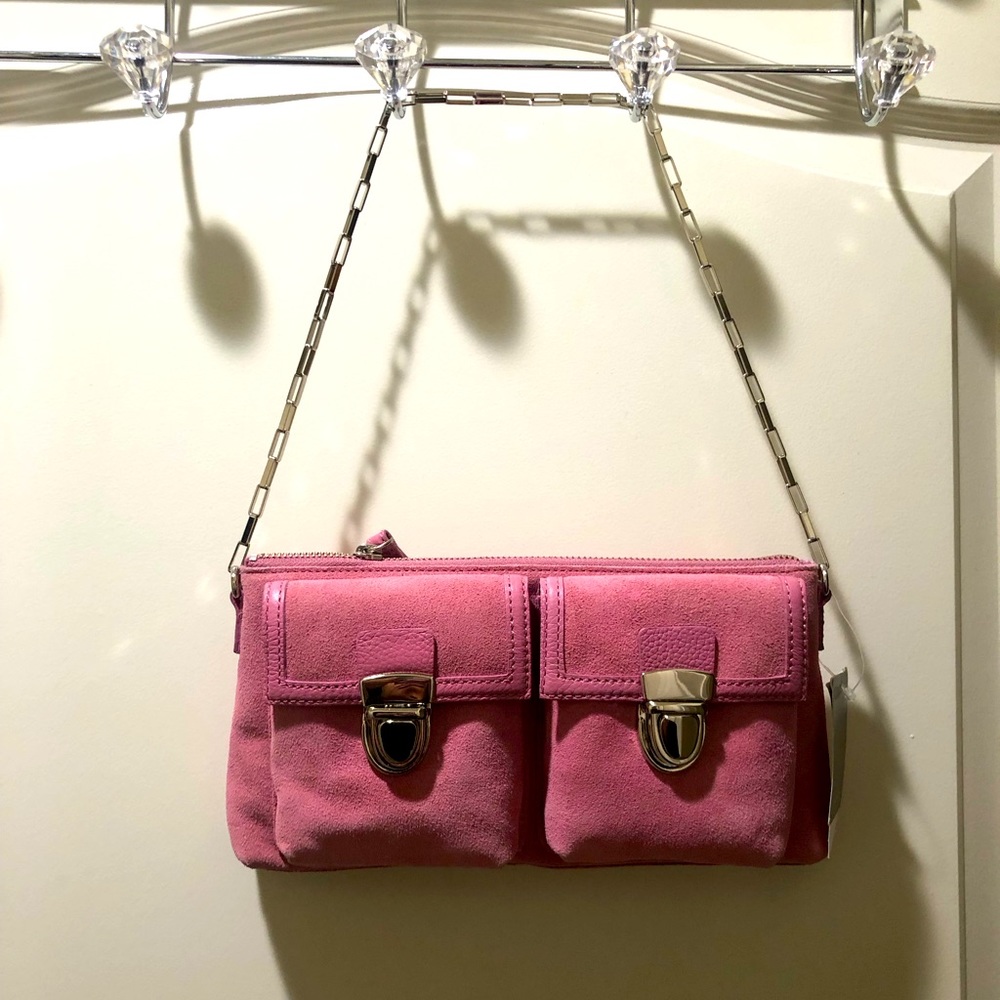 NWT Small barbie Pink Suede Purse